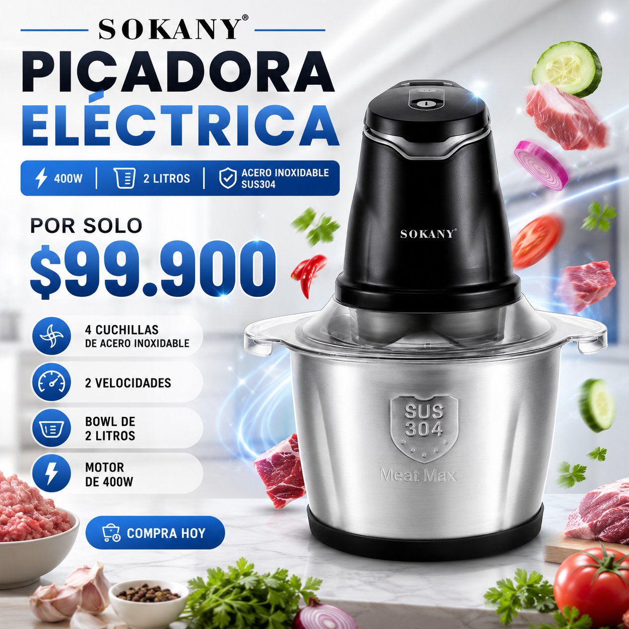 ¡Pica todo en segundos! PICADOR ELECTRICO