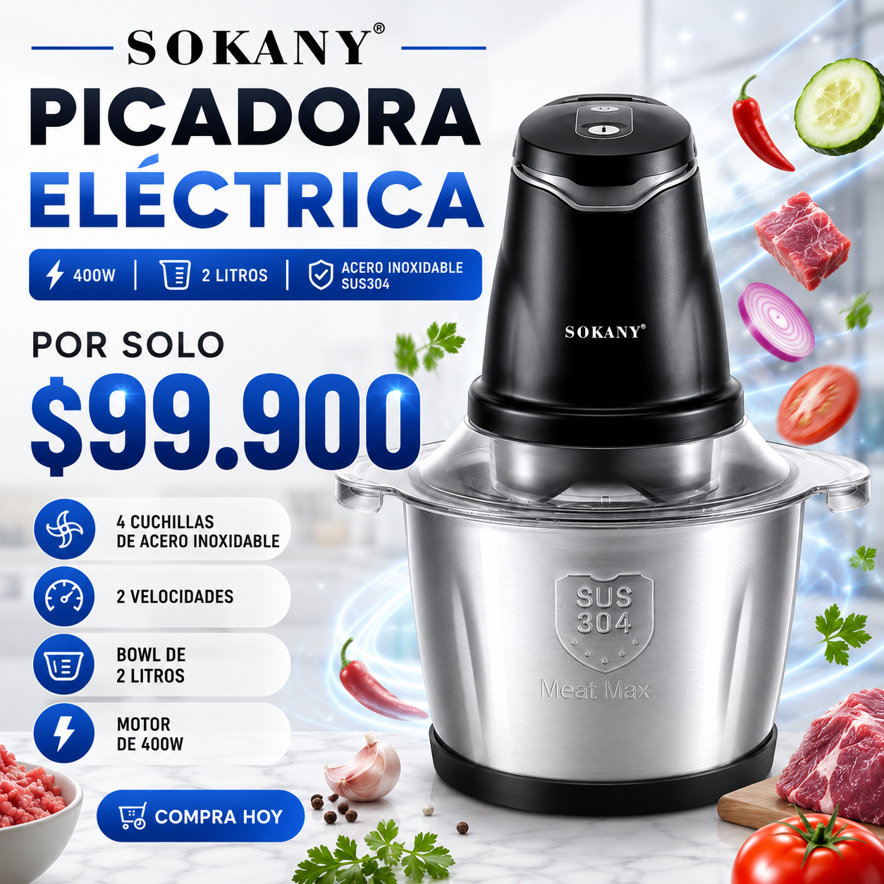 ¡Pica todo en segundos! PICADOR ELECTRICO