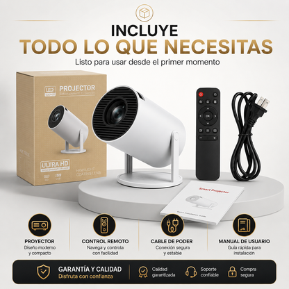 Mini Proyector Inteligente HY300 ¡Convierte Tu Casa en un Cine!