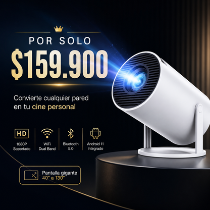 Mini Proyector Inteligente HY300 ¡Convierte Tu Casa en un Cine!